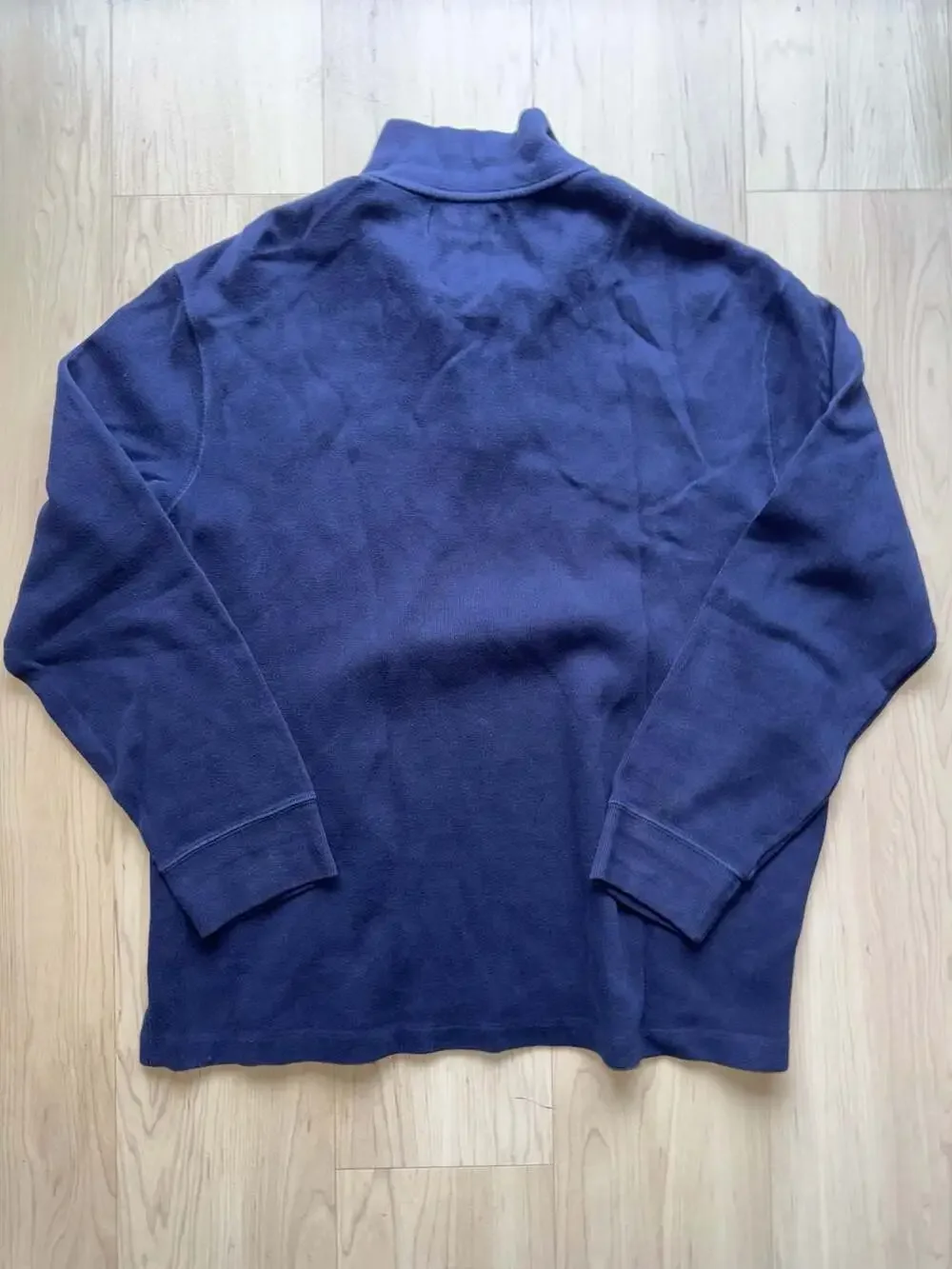 Polo Ralph Lauren Navy Blue Quarter-Zip Pullover Sweater Size L